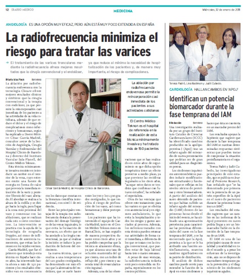 La radiofrecuencia minimiza e riesgo para tratar las varcies dr garcia madrid cesar