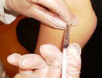 Vacunación inyectable por vía subcutánea